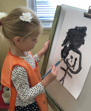 Art classes for the young children in Rochester, NY at Greece Montessori School